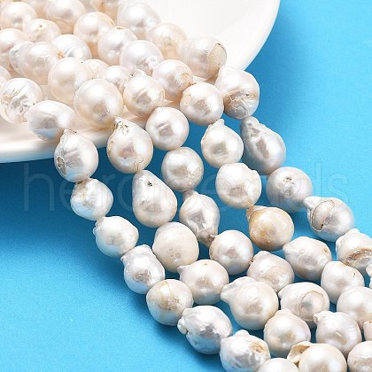 Natural Nucleated Pearl Beads Strands PEAR-B004-15B-02B-1