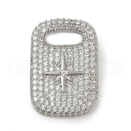 Brass Micro Pave Cubic Zirconia Pendants KK-M322-30P-1
