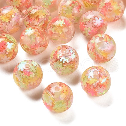 Transparent Resin with Paillette Beads RESI-G110-01F-1