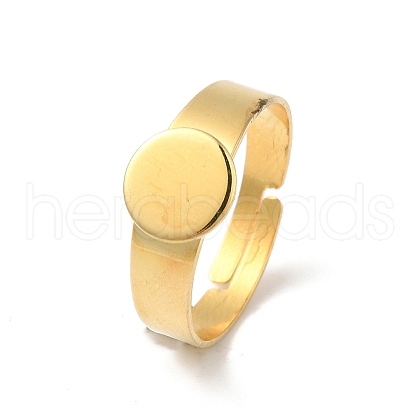 Adjustable 304 Stainless Steel Finger Rings Components STAS-F149-21G-A-1