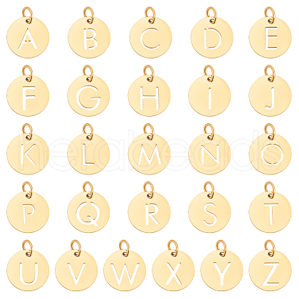 Unicraftale 26Pcs 26 Styles 304 Stainless Steel Charms STAS-UN0055-17-1