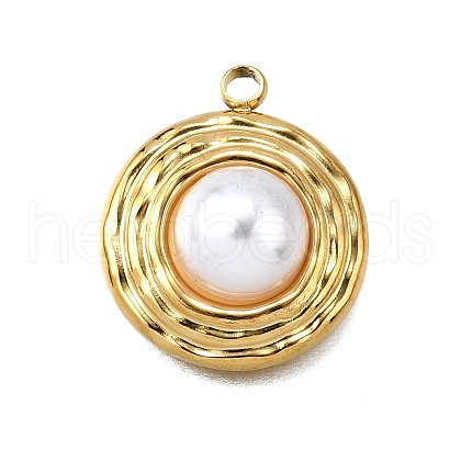 Plastic Pearl Pendants STAS-Q360-03A-G-1