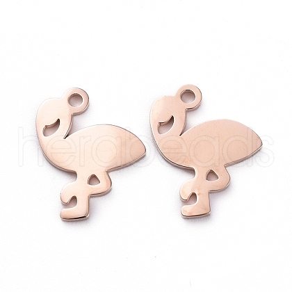 PVD Vacuum Plating 304 Stainless Steel Charms STAS-G215-02RG-1
