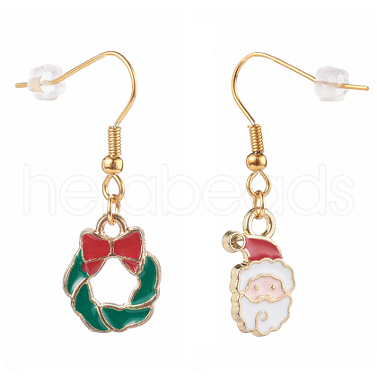Alloy Enamel Dangle Earrings EJEW-JE04523-1