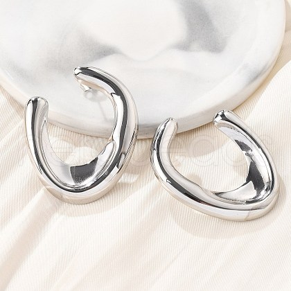 304 Stainless Steel Stud Earrings EJEW-D319-03P-1