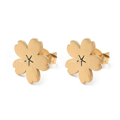 304 Stainless Steel Stud Earrings EJEW-K285-05G-1