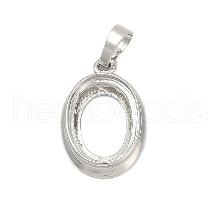 Brass Pendant Cabochon Settings KK-S521-11P-1