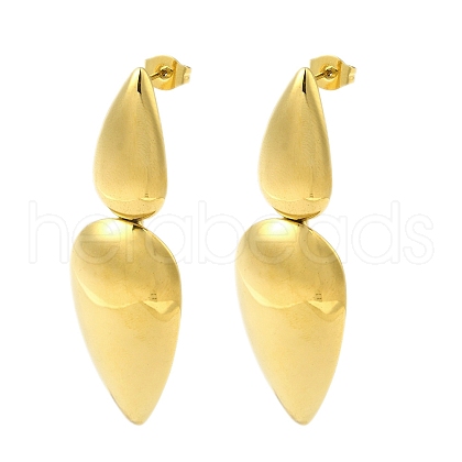 304 Stainless Steel Dangle Stud Earrings for Women EJEW-Z303-09G-1