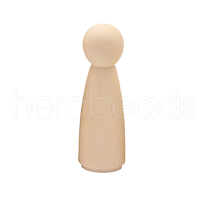 Unfinished Wooden Peg Dolls DOLL-PW0002-015A-1