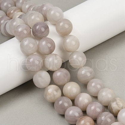 Natural Pink Rabbit Hair Rutilated Quartz Beads Strands G-H093-B05-14mm-1