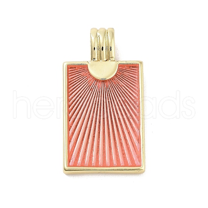 Real 18K Gold Plated Rack Plating Brass Enamel Pendants KK-M293-43G-04-1