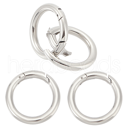 Unicraftale 4Pcs 304 Stainless Steel Spring Gate Rings STAS-UN0045-72-1