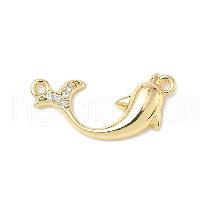 Brass Micro Pave Clear Cubic Zirconia Links ZIRC-I356-12G-1