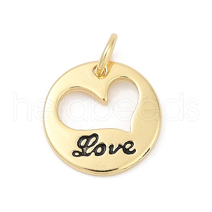 Brass Enamel Charms KK-U062-30G-01-1