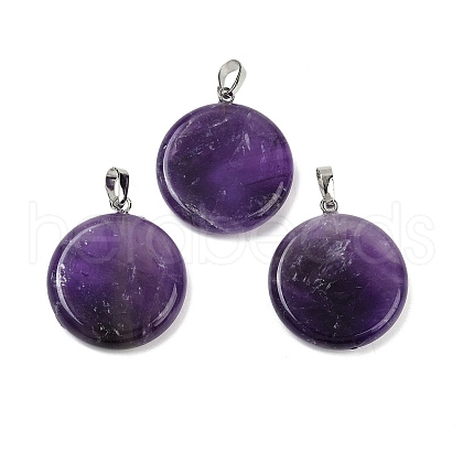 Natural Amethyst Pendants G-A259-04P-07-1