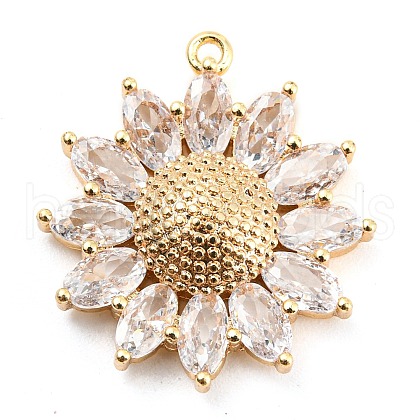 Brass Pave Cubic Zirconia Pendants KK-Q794-01H-G-1