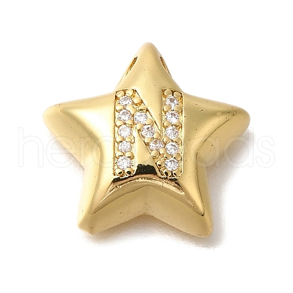 Rack Plating Brass Micro Pave Cubic Zirconia Pendants KK-I722-05G-N-1