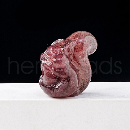 Natural Strawberry Quartz Display Decorations DJEW-PW0011-07C-1