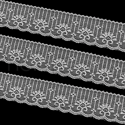 Polyester Lace Trim OCOR-WH0071-035A-1