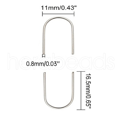 304 Stainless Steel Peg Bails STAS-WH0025-19-1