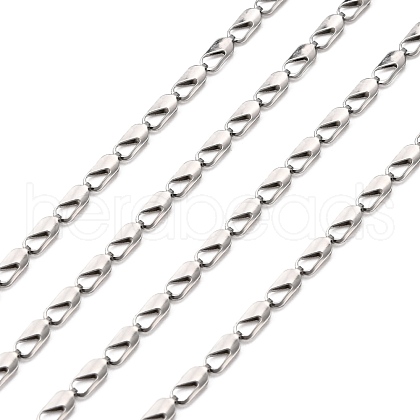 Tarnish Resistant 3.28 Feet 304 Stainless Steel Link Chains X-CHS-K002-25-1