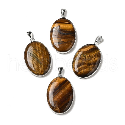 Natural Tiger Eye Pendants G-M415-01P-05-1