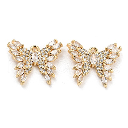 Brass Micro Cubic Zirconia Pemdant KK-Q789-25G-1