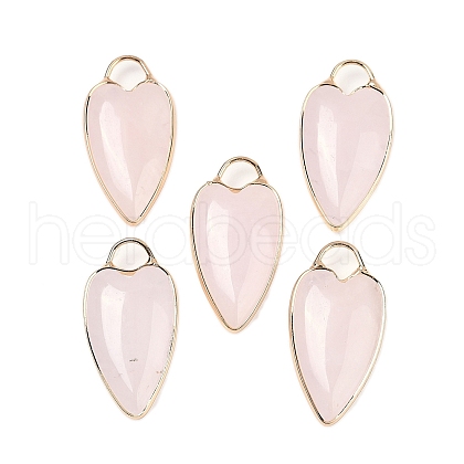 Natural Rose Quartz Pendants G-G193-02G-02-1