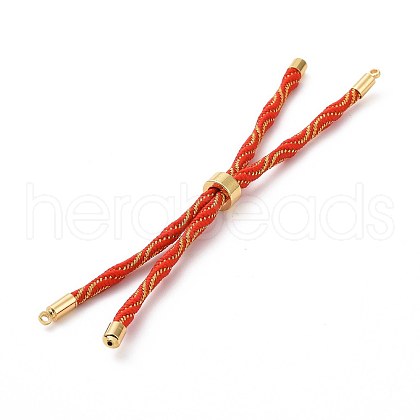 Nylon Cord Silder Bracelets MAK-C003-03G-12-1