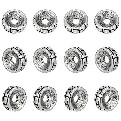 Unicraftale 12Pcs Retro Ion Plating(IP) 304 Stainless Steel Spacer Beads STAS-UN0054-78-1