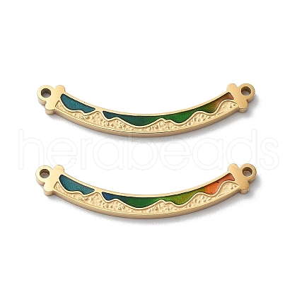 Ion Plating(IP) 304 Stainless Steel Enamel Connector Charms STAS-M340-01G-1