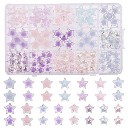 CHGCRAFT 105Pcs 15 Styles Transparent Acrylic Beads TACR-CA0001-25-1