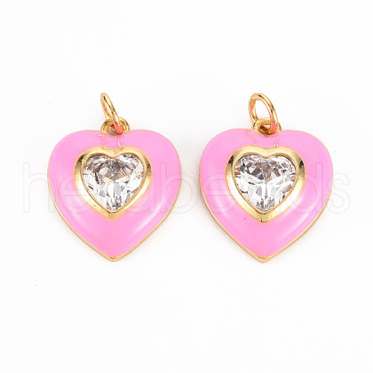 Brass Enamel Pendants X-KK-T013-15E-NF-1