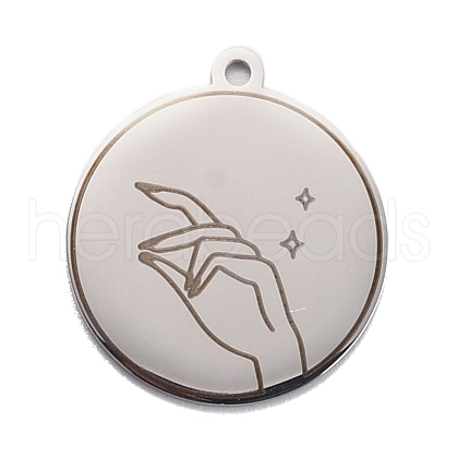 Non-Tarnish 304 Stainless Steel Pendants STAS-C032-10P-1