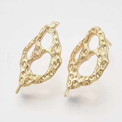 Brass Stud Earring Findings KK-T048-011G-NF-1