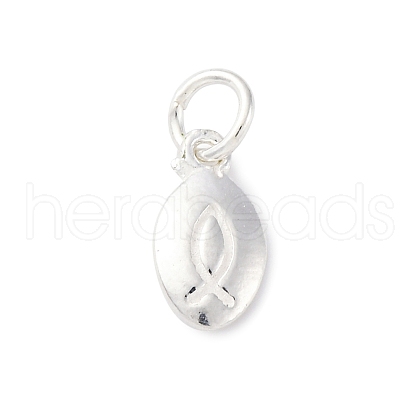 925 Sterling Silver Jesus Fish Charms STER-S010-02B-S-1