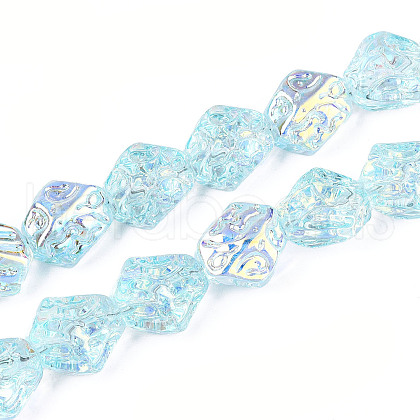 Transparency Electroplate Glass Beads Strands GLAA-T023-41A-06-1