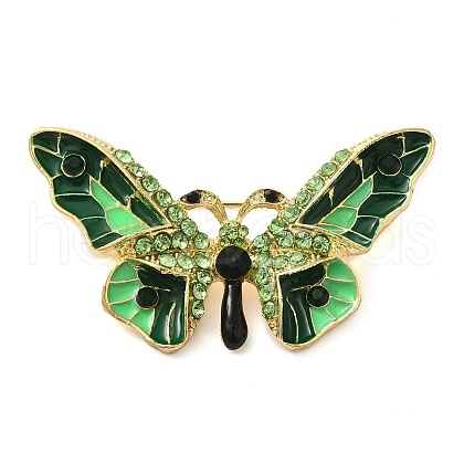 Butterfly Rhinestone Enamel Pins JEWB-G034-04G-02-1