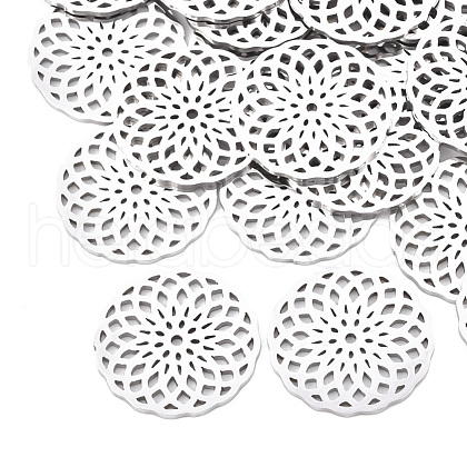Tarnish Resistant 201 Stainless Steel Filigree Joiners Links X-STAS-T044-18P-1