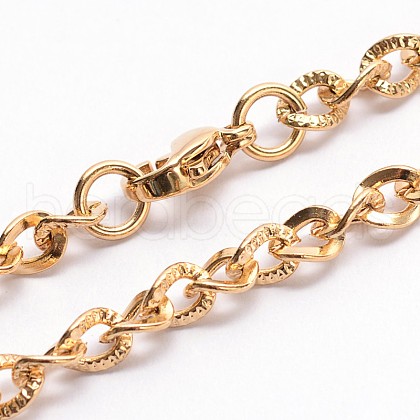 Fashionable 304 Stainless Steel Chain Necklaces X-NJEW-I060-05A-1