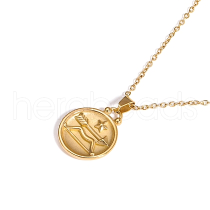 Stainless Steel Constellation Pendant Cable Chain Necklaces for Women Men PW-WG22DB4-11-1