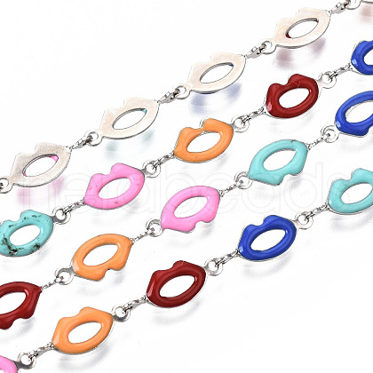Brass Enamel Chains CHC-T012-24P-1