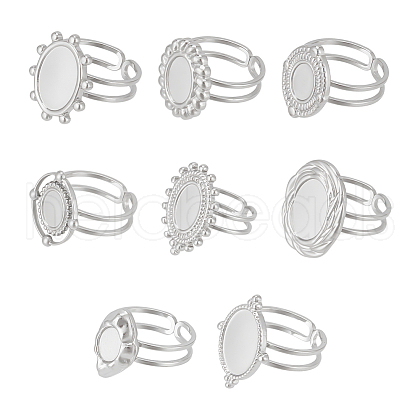Unicraftale 304 Stainless Steel Cuff Ring Findings FIND-UN0003-47C-1