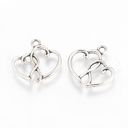 Tibetan Style Alloy Pendants TIBEP-21057-AS-RS-1