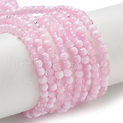 Crackle Glass Beads Strands X1-GLAA-U001-4mm-03-1