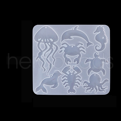 DIY Food Grade Silhouette Silicone Pendant Molds PW-WG71054-03-1
