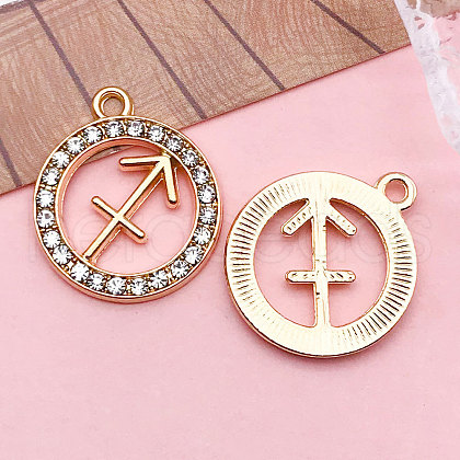 Zinc Alloy Crystal Rhinestone Pendants WGC2D94-09-1