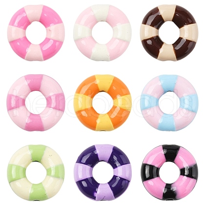 18Pcs 9 Colors Baking Paint Alloy Beads FIND-CJ0003-38-1