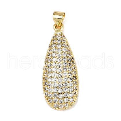 Brass Micro Pave Cubic Zirconia Pendants KK-S526-04G-1