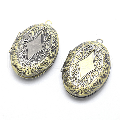 Brass Locket Pendants X-KK-F717-08AB-NR-1